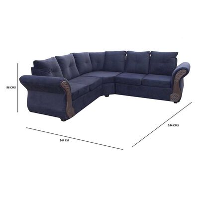 Imagen 2 del producto Sofá Seccional Almore Atlanta 5 Cuerpos Negro