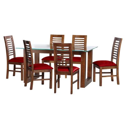 Juego de Comedor Latam Home Pamplona Oviedo 6 Sillas PU Beige