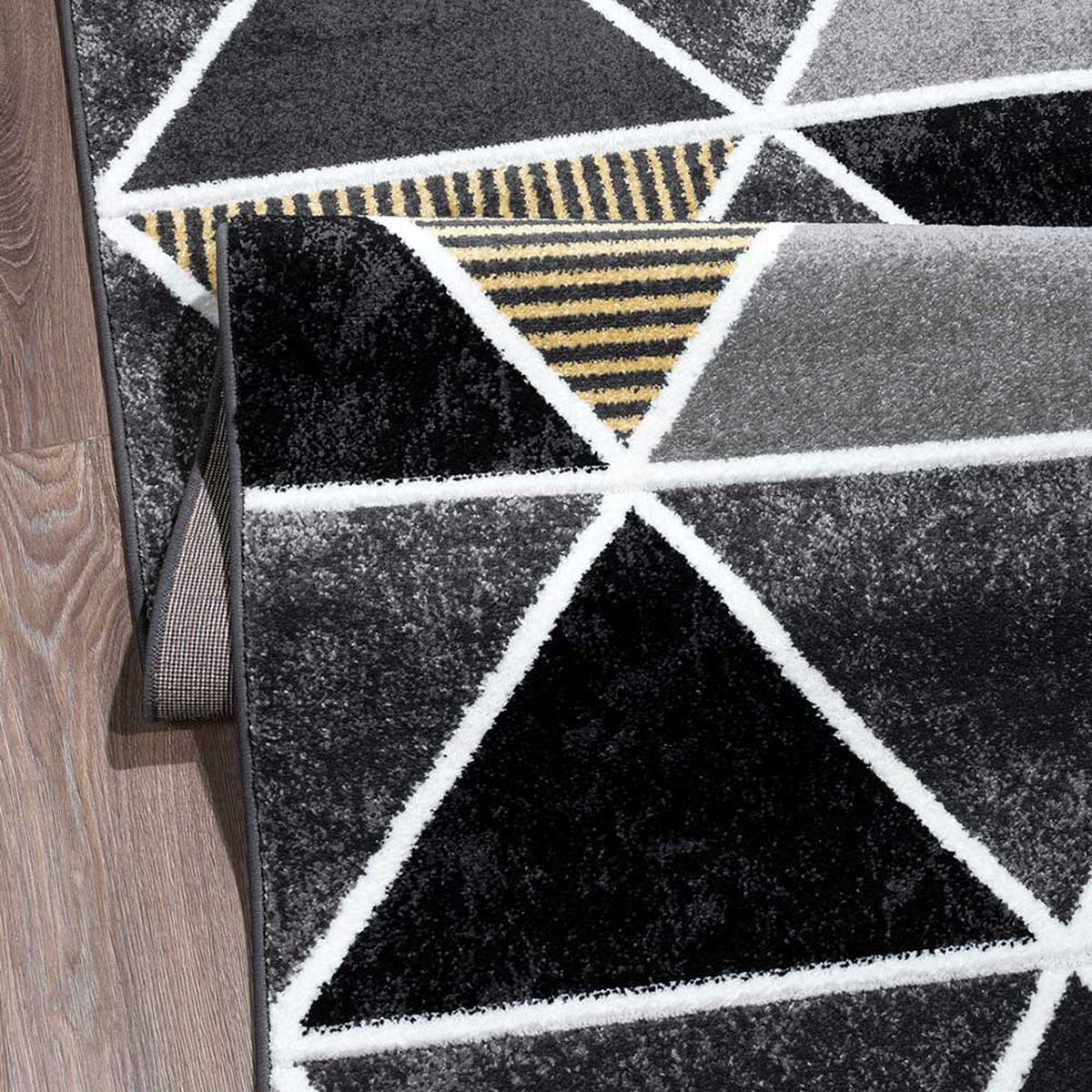 Alfombra Idetex Frize Avangard 200 x 150 Amarillo y Negro