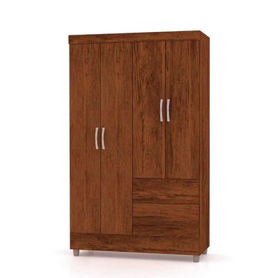 Cl&oacute;set KEA Ideal 4 Puertas 2 Cajones Rustico