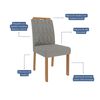 Juego de Comedor Decocasa Ana  4 Sillas Off White