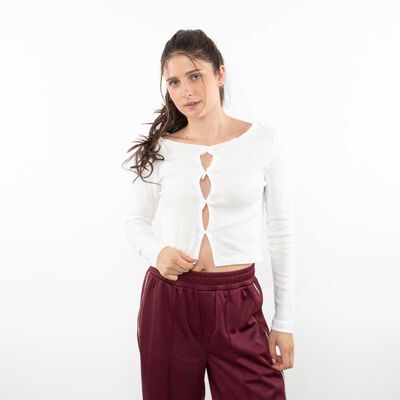 Polera Crop Manga Larga Mujer Icono