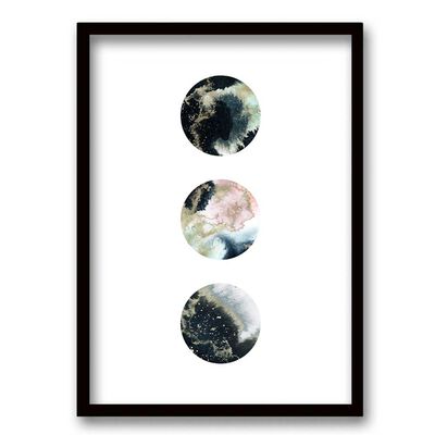 Imagen 1 del producto Cuadro Decorativo Retela Círculo Marmol 40 x 30 cm