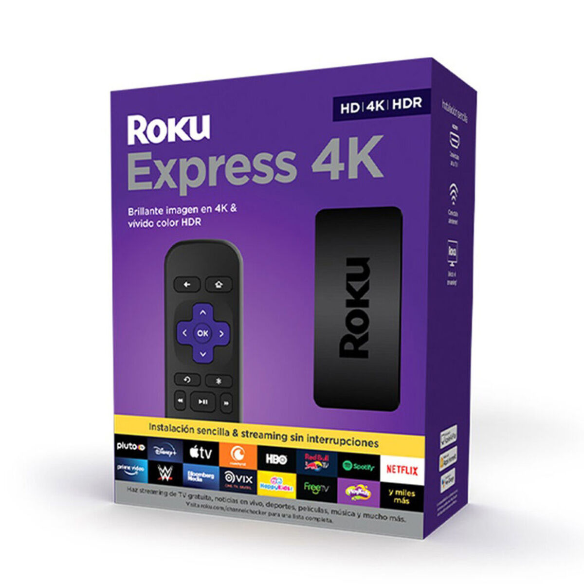 Combo LED 40" Hyundai HY40FSB20 Smart TV Full HD +  Reproductor Streaming Roku Express 4K