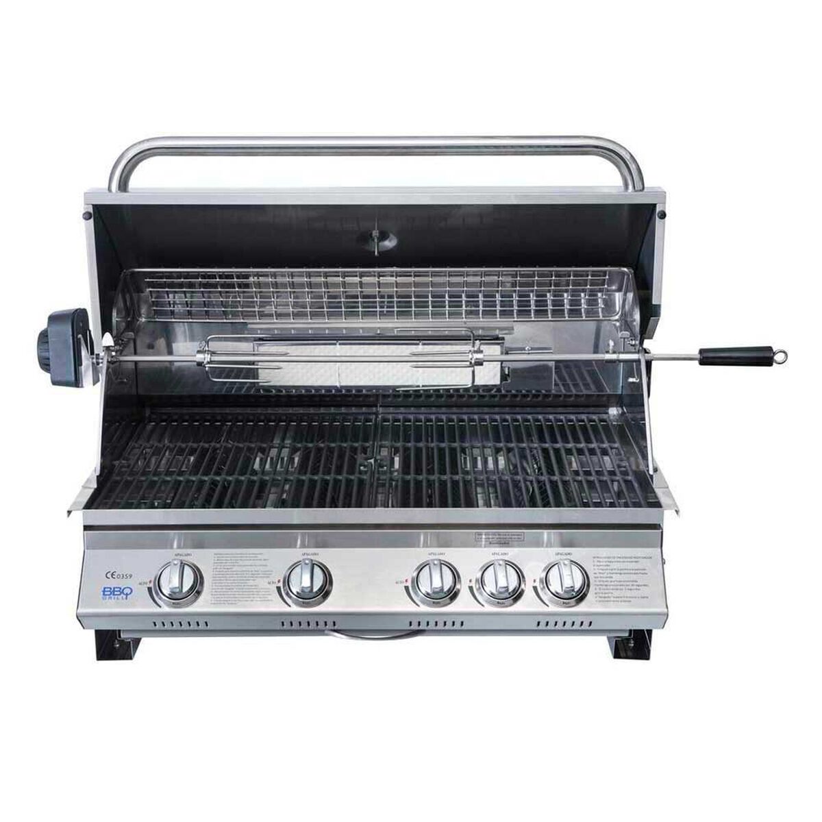 Parrilla a Gas Encendido Electr&oacute;nico BBQ Grill Kansas Acero Inoxidable 4 Quemadores