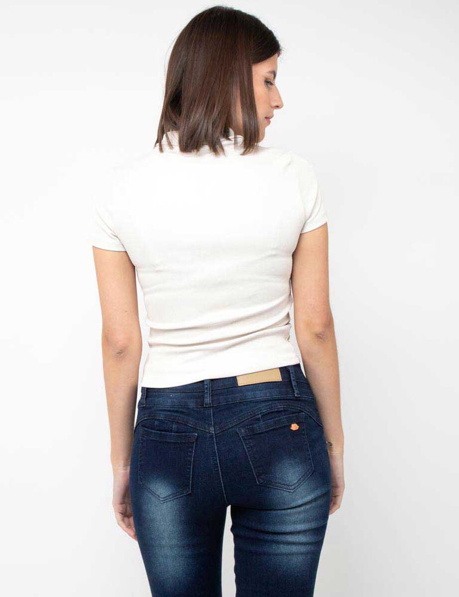 Polera Cuello Manga Corta Mujer  Fiorucci