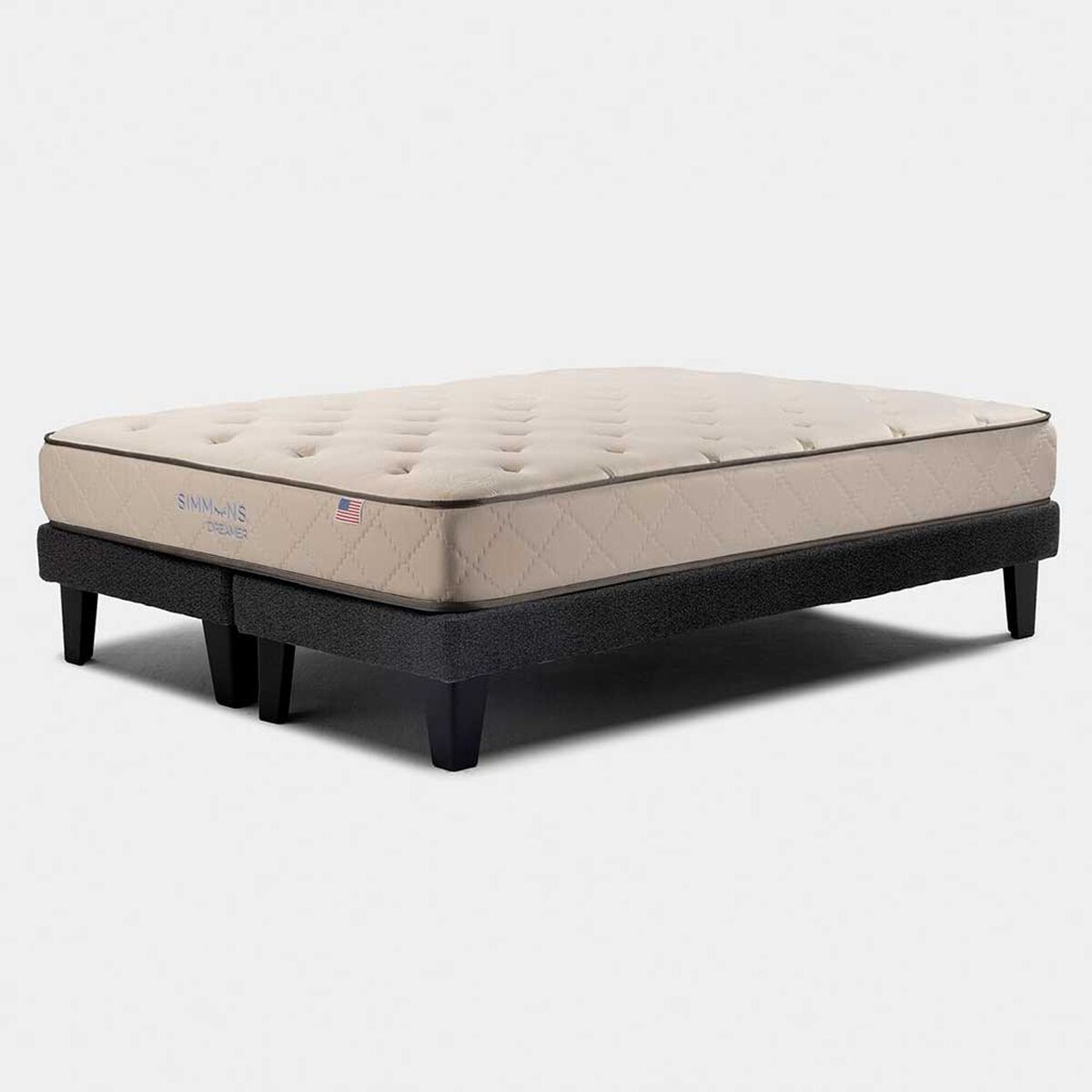 Cama Europea Simmons 2 Plazas Dreamer + Respaldo