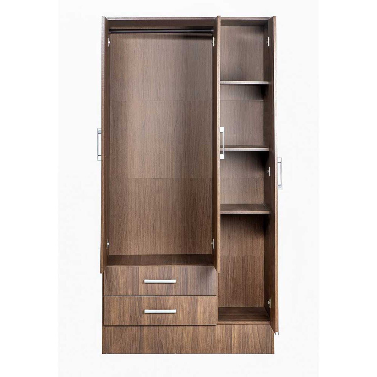 Clóset Mobikit 3 Puertas 2 Cajones Nogal