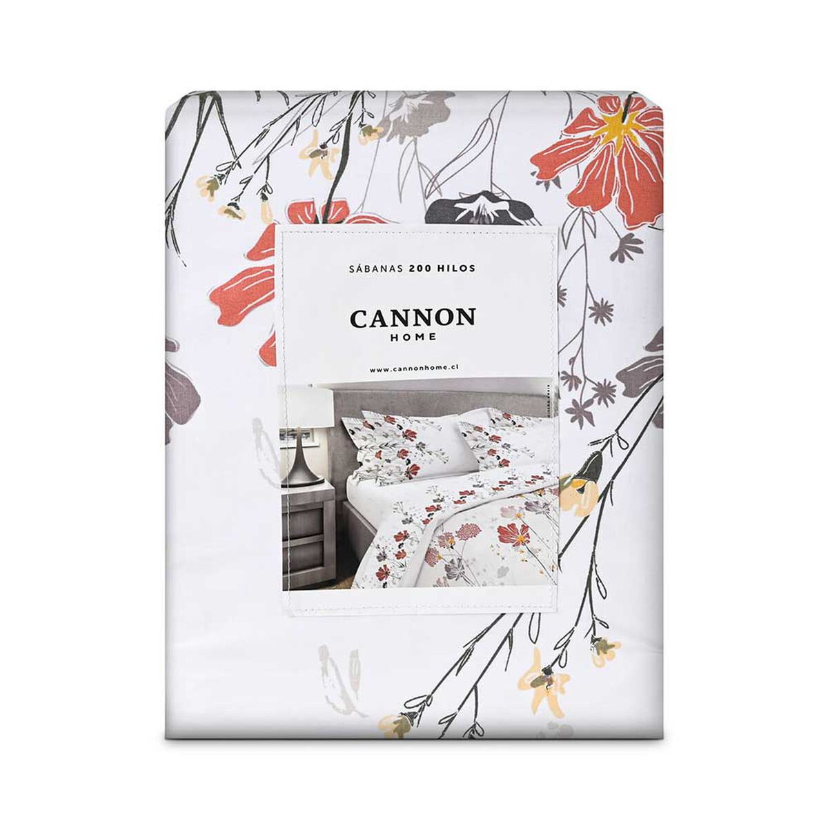 Juego de S&aacute;banas Estampado Cannon 200 Hilos 1,5 Plazas Chaik