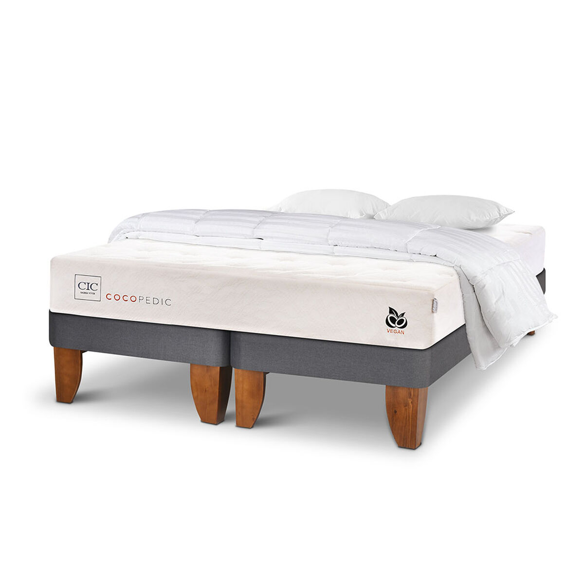Cama Europea CIC Base Dividida 2 Plazas Cocopedic