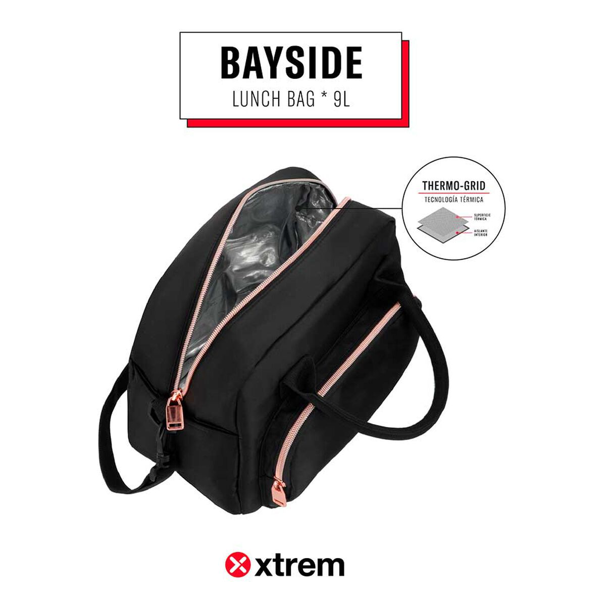 Lonchera Térmica Xtrem Bayside 5XT Negro/Rose Gold