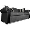 Juego de Living Elegant Michigan + Sitiales Tela 5 Cuerpos Gris