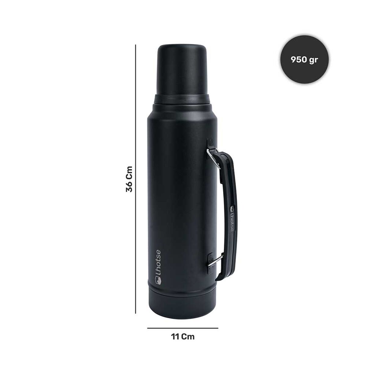 Termo Lhotse Classic 1,3 lts. Negro
