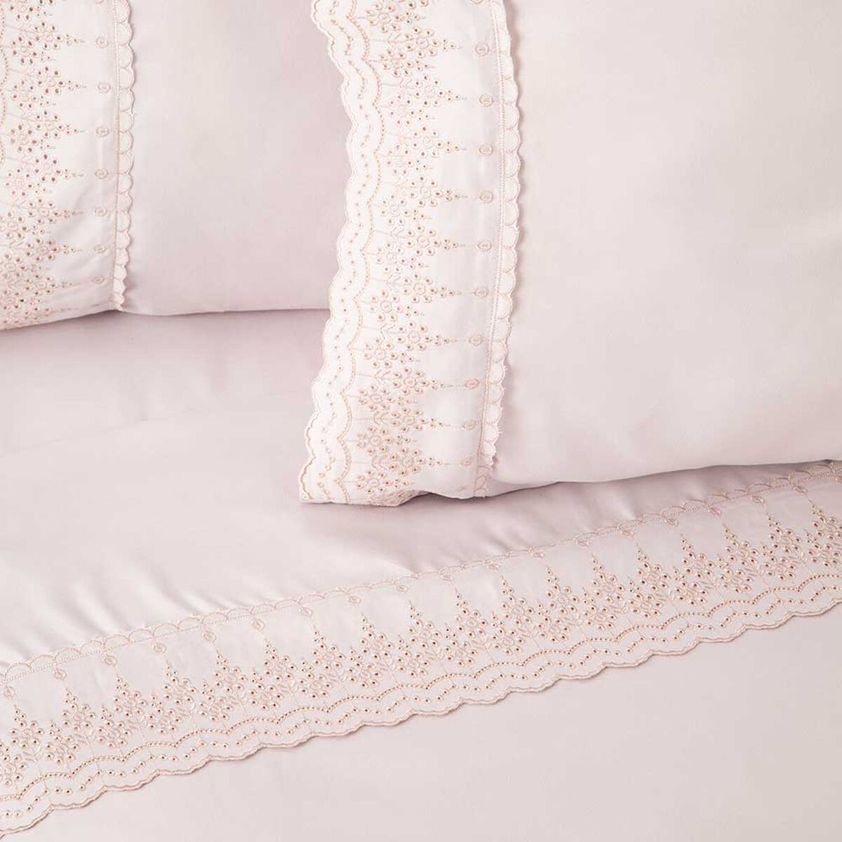 Juego de Sábanas Broderie Dreams 1,5 Plazas Mauve Lila