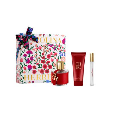 Set Perfume Carolina Herrera Mujer CH EDT 100 ml + Loci&oacute;n Corporal 100 ml + EDT 10 ml