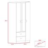 Clóset TuHome Z-90 2 Cajones Duna/Blanco
