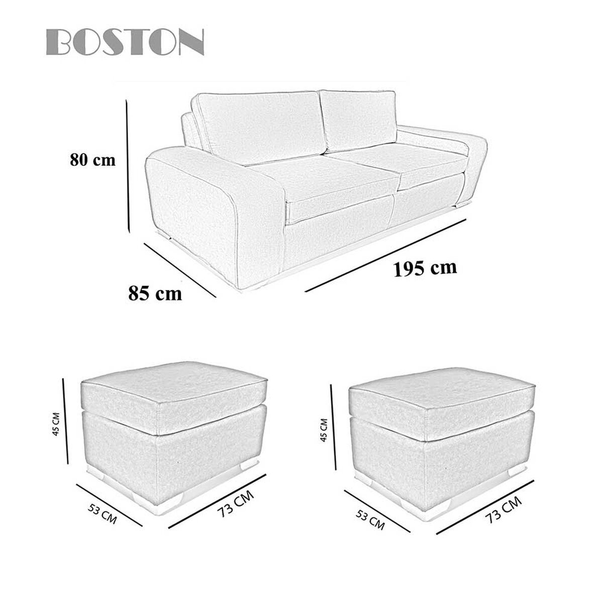 Juego de Living Elegant Detail Boston Sof&aacute; 3 Cuerpos + Dos Sillones 1 Cuerpo Caf&eacute;