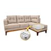 Sofá Seccional Derecho Living Factory Mañio 4 Cuerpos Beige