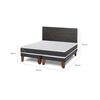 Cama Europea CIC Base Normal King Ortopedic + Respaldo Villarrica