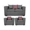 Juego de Living Elegant Detail Santa Fe Sof&aacute; 2 Cuerpos + Dos sillones 1 Cuerpo Gris