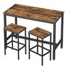 Mesa de Comedor Diario Fm Furniture Metalwood Colection Marrón Rústico