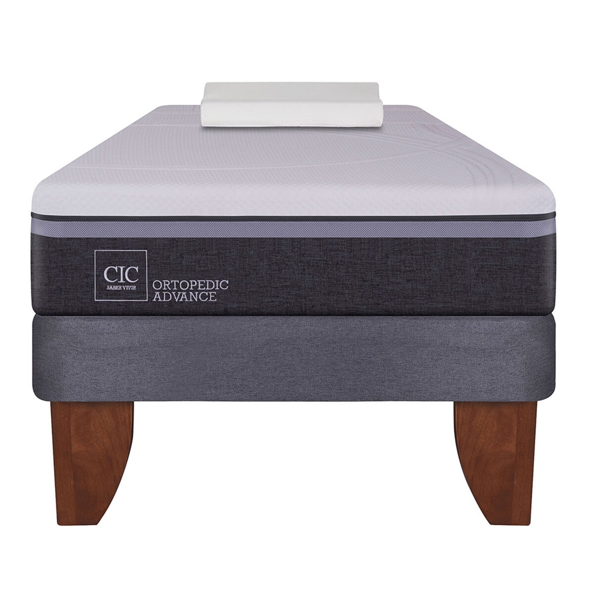 Cama Europea CIC 1,5 Plazas Ortopedic Advance + Almohada