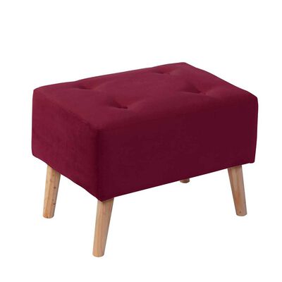 Pouf Latam Home Niza Tela Velvet Burdeo