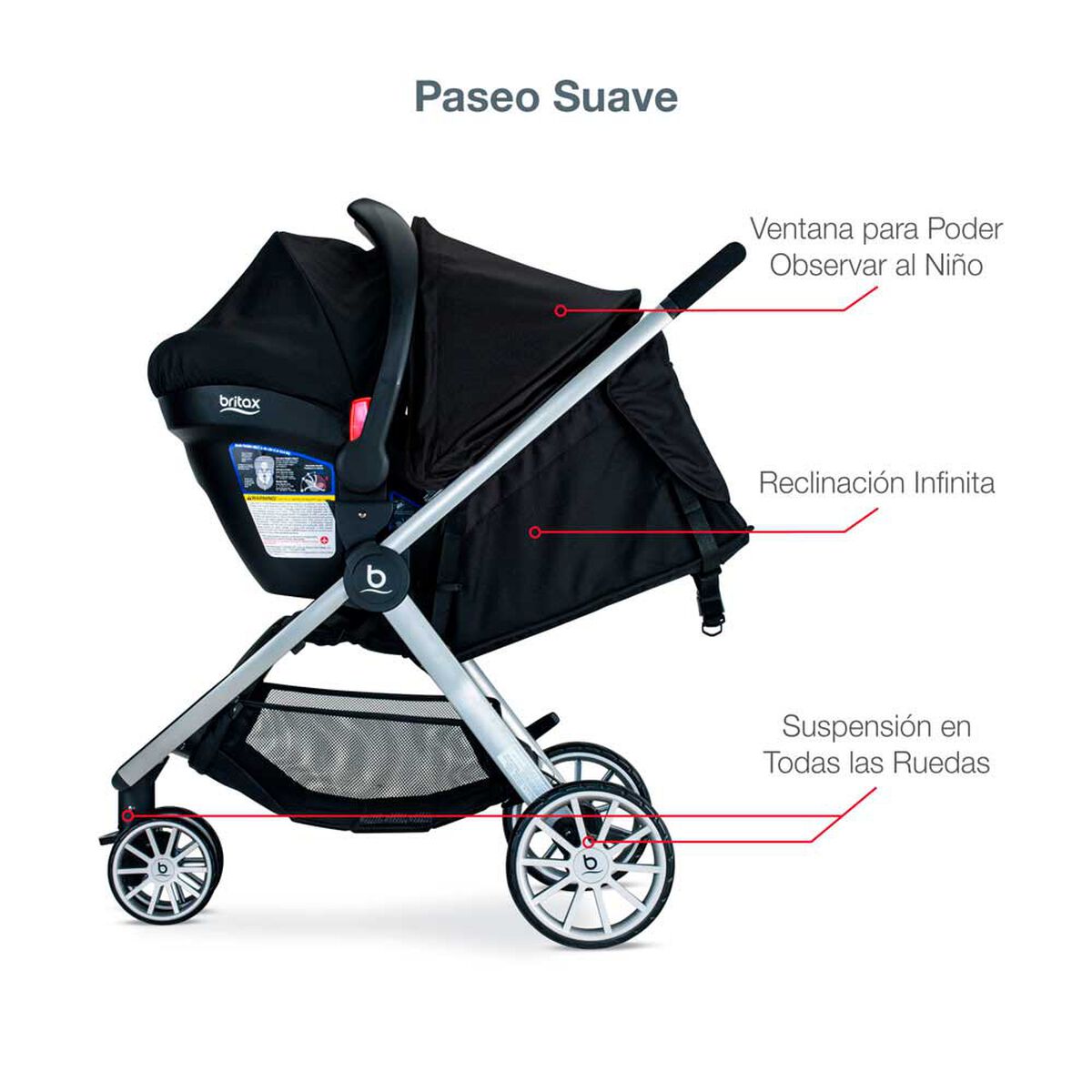 Coche Travel System B-Lively/ B-Safe Negro Britax