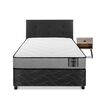 Cama Americana Flex 1 Plaza Star + Respaldo Royal Negro + Velador Rock