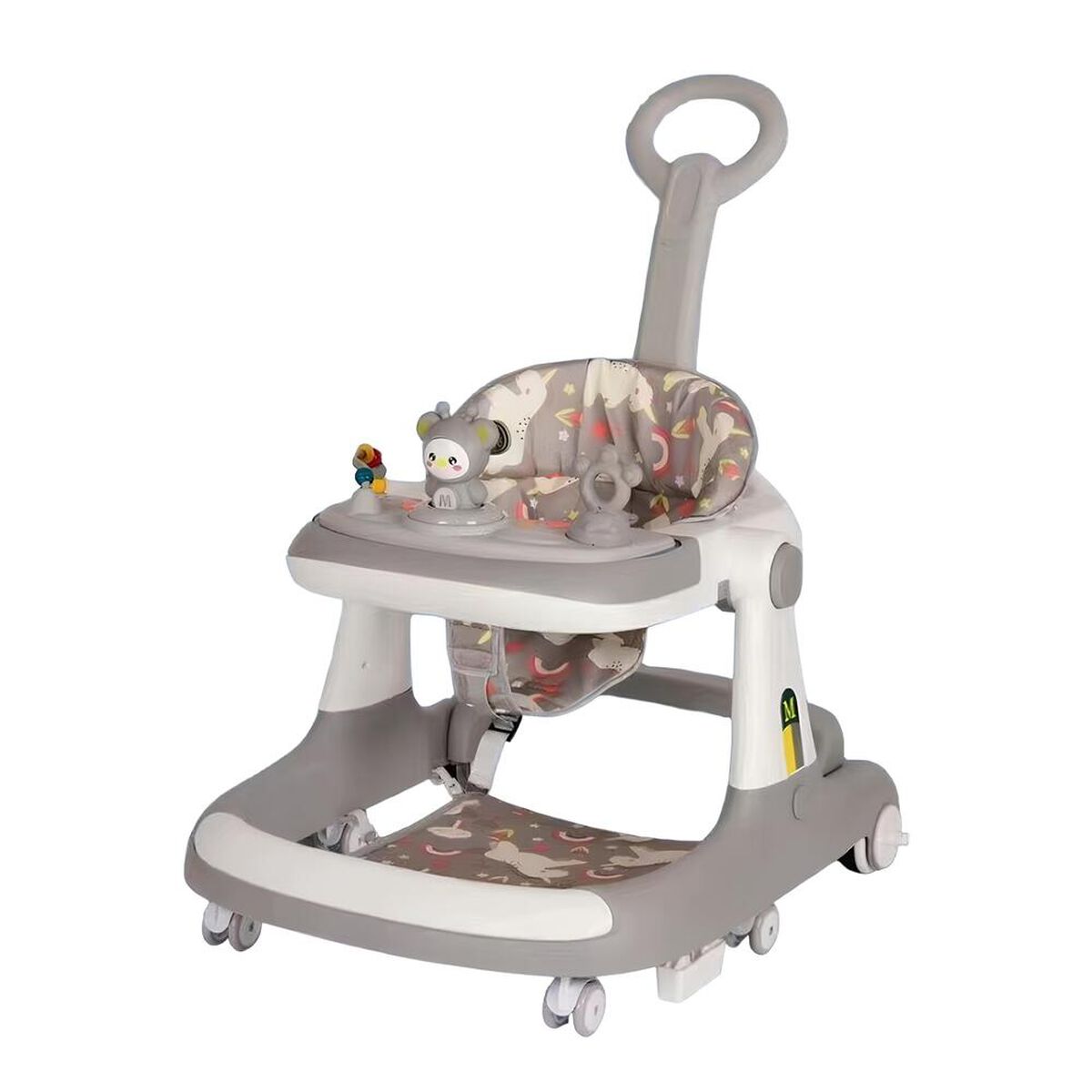 Andador Caminador 5 En 1 con Apoya Pies Lubabycas Gris