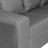 Juego de Living Innovamuebles Kahlo Sofá 3 Cuerpos + Dos Pouf 1 Cuerpo Gris Oscuro