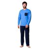 Pijama Largo invierno Algodón Cuello Redondo Hombre Top