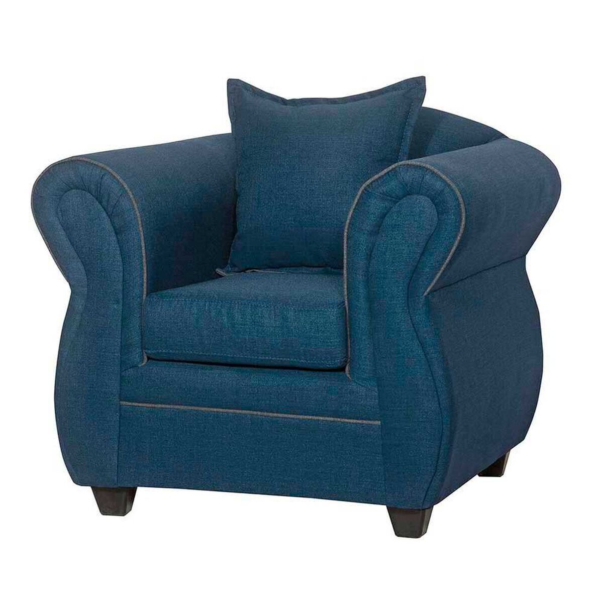 Juego de Living Black Factory Emili Sof&aacute; 3 Cuerpos + Dos Sillones 1 Cuerpo Esmeralda