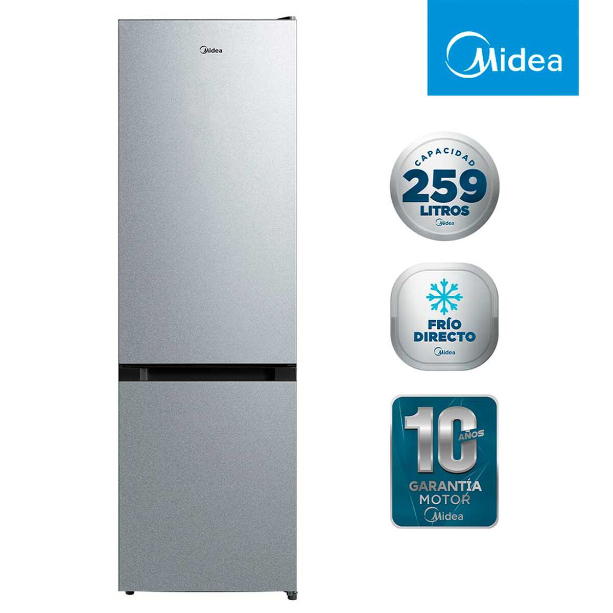 Refrigerador Frío Directo Midea MDRB369FGE50 259 lts.