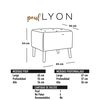 Pouf Latam Home Lyon Lino Gris Claro