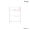 Velador VekkaHome Sole 2 Cajones Blanco