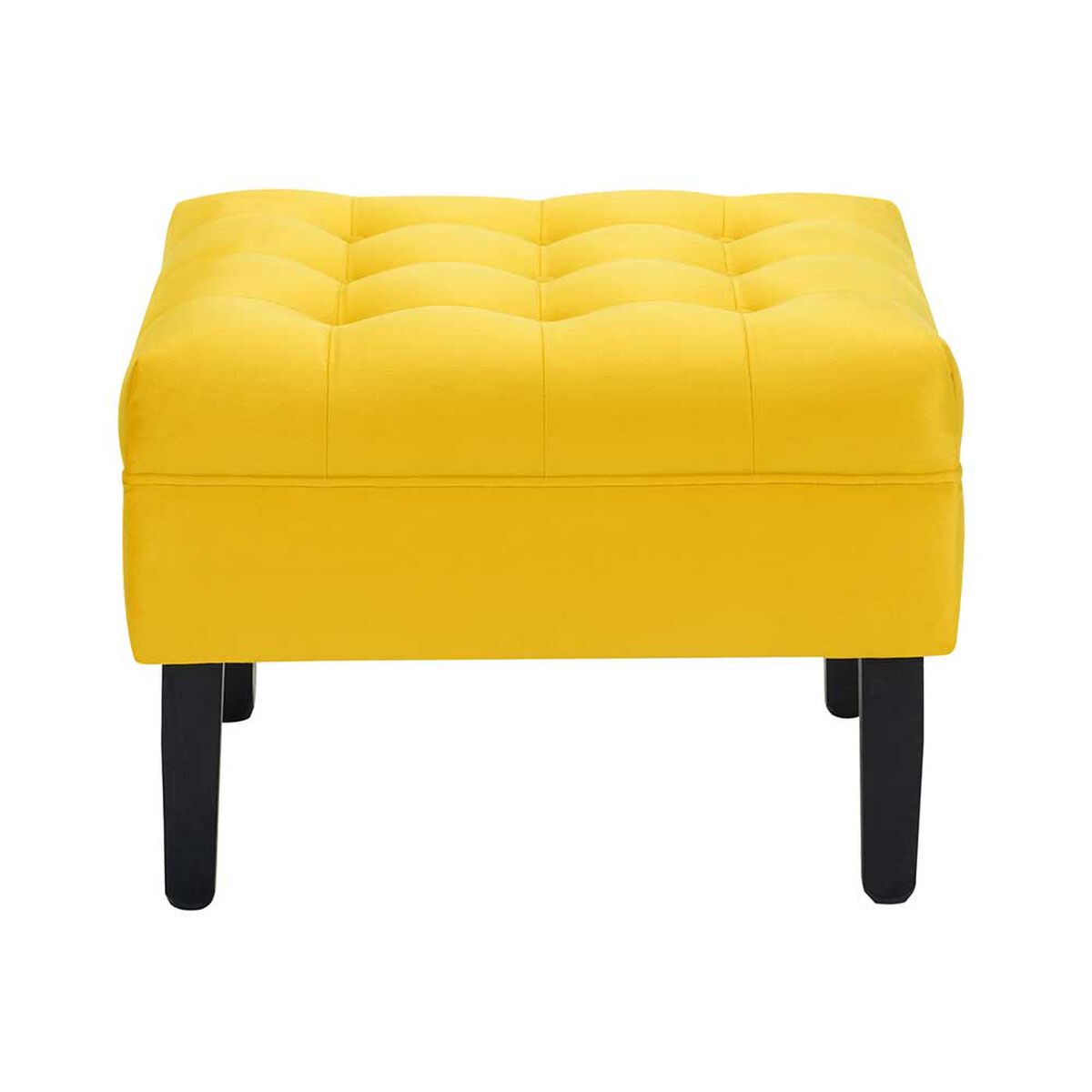 Pouf Bodevir Wood Felpa 1 Cuerpo Amarillo