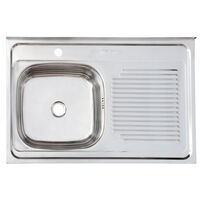 Lavaplatos Izquierdo Sobrepuesto Con Reblase Splendid 800X500 cm