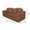 Sof&aacute; Muebles MYM Maxi 3 Cuerpos + Dos Pouf 1 Cuerpo Chocolate
