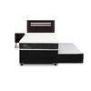 Cama Nido CIC 1,5 Plazas Superior 1 Plaza Inferior New Ortopedic Black + Respaldo + Velador New Munich