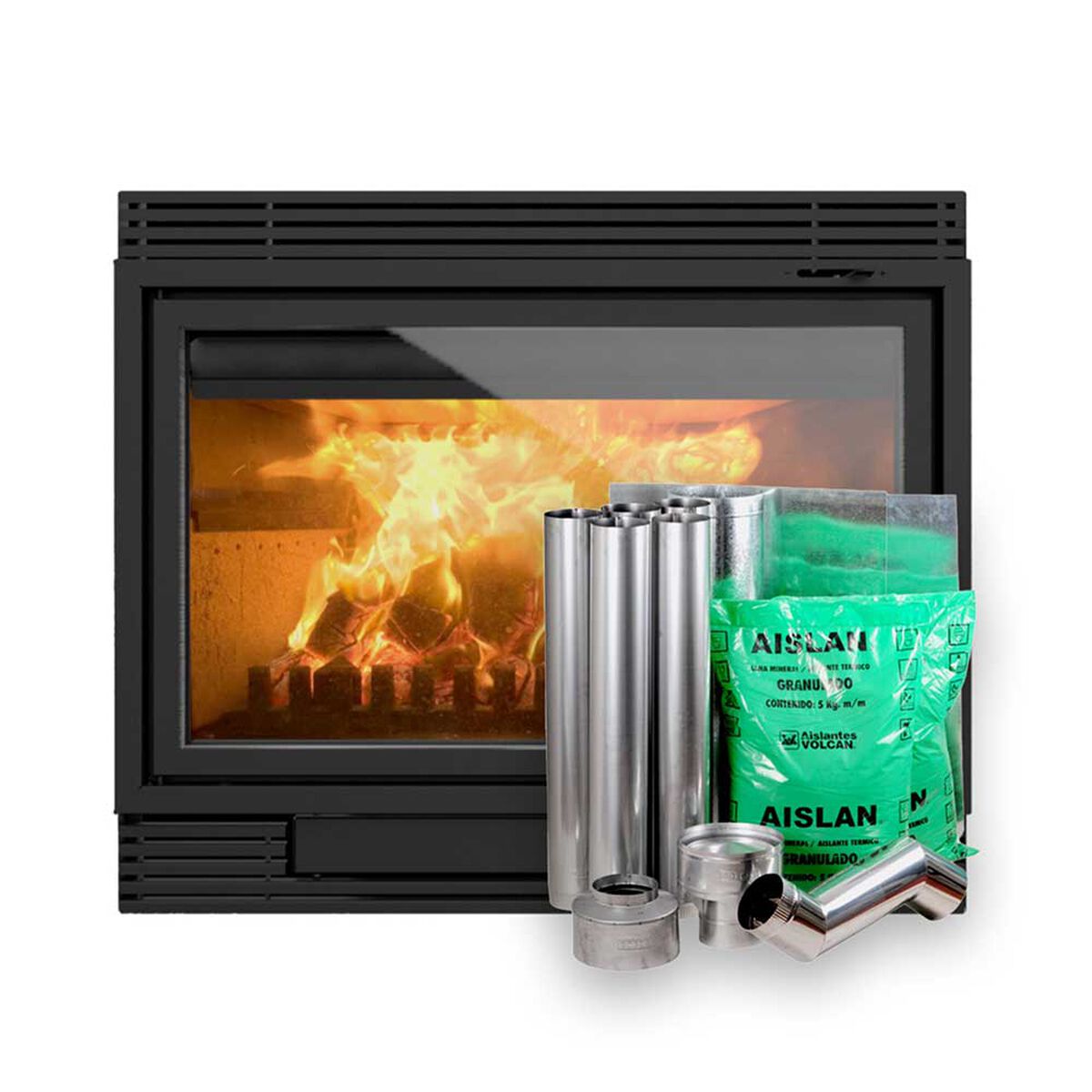 Chimenea a Le&ntilde;a Bosca 1100 30KW + Kit Instalacion