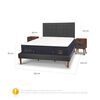 Cama Europea CIC King S&uacute;per Premium + Respaldo + Veladores