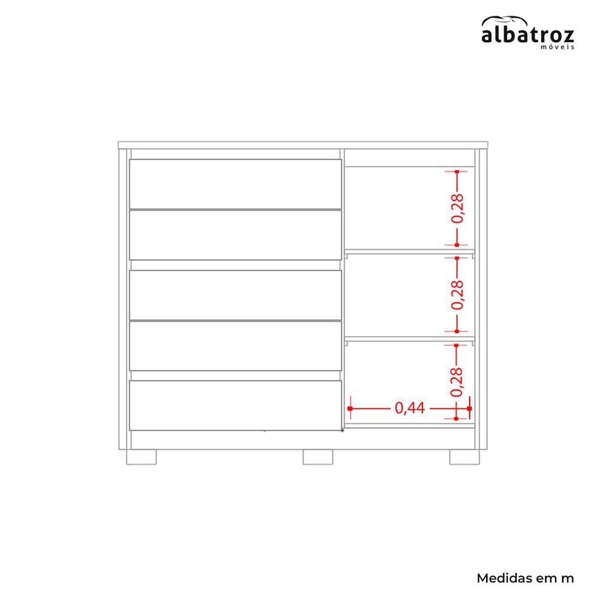 Zapatero Vekkahome Dueto 5 Cajones Caf&eacute; Negro