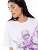 Polera Estampada Anime Oversized Manga Corta Mujer Icono
