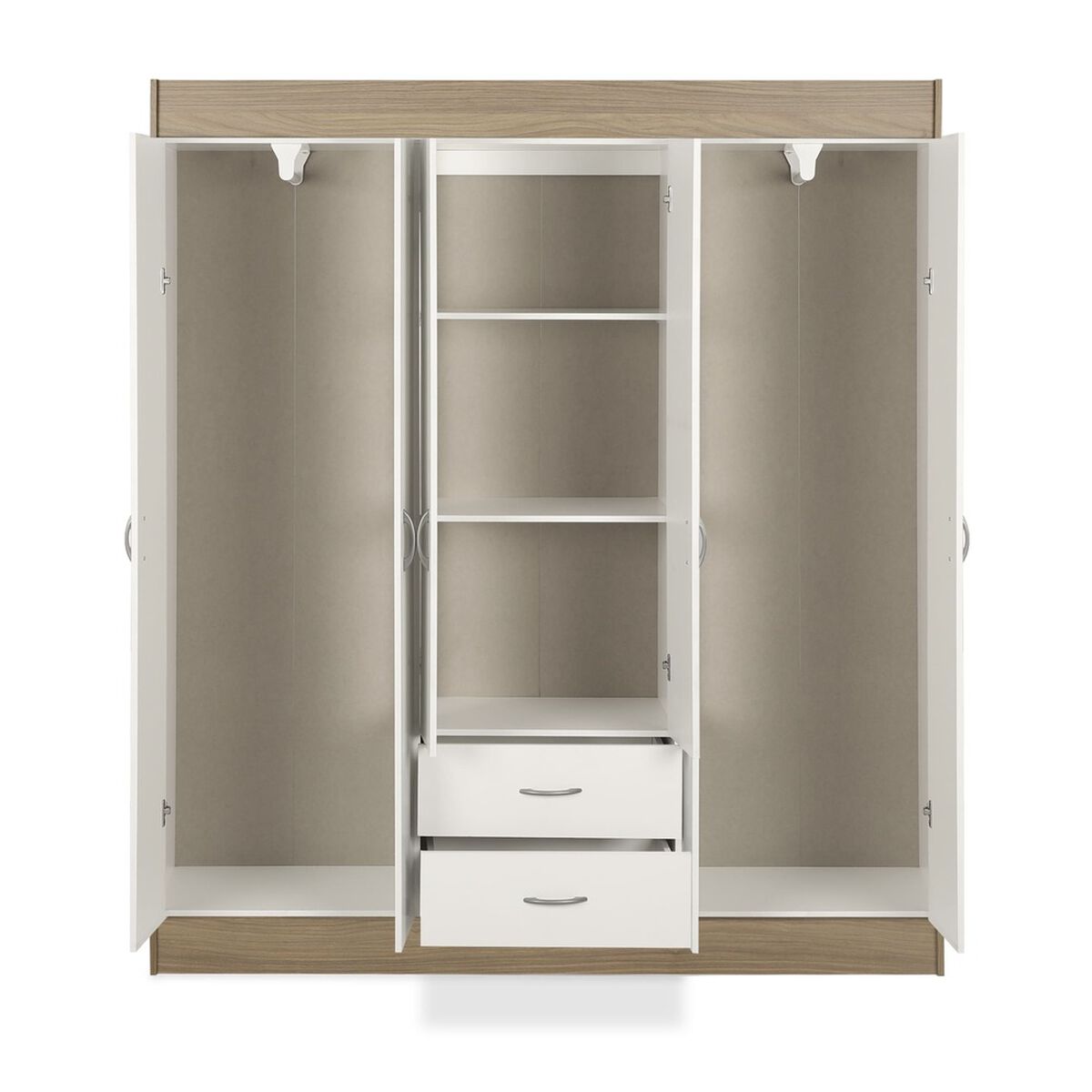 Closet Stanford 6 Puertas 2 Cajones Bicolor