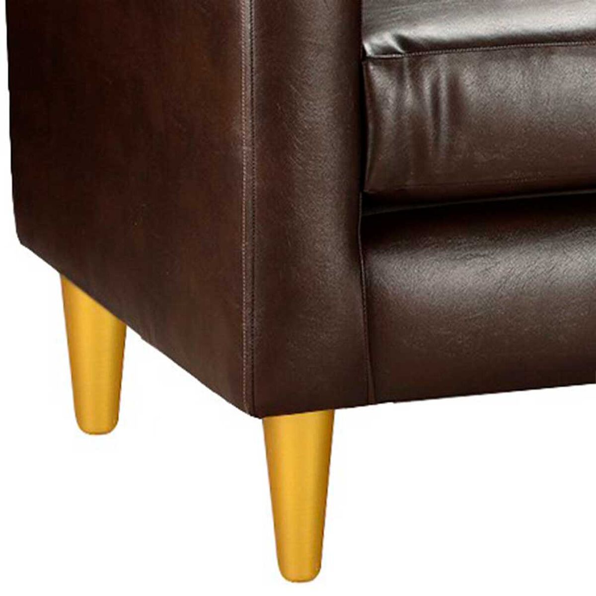 Sof&aacute; Bodevir New Retro PU 01 3 Cuerpos Chocolate&nbsp;