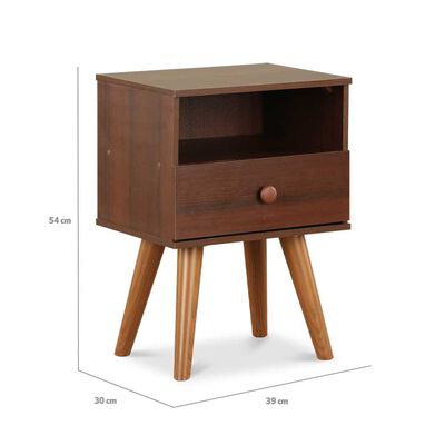 Imagen 2 del producto Velador Stanford 1 Cajón 1 Repisa Chocolate