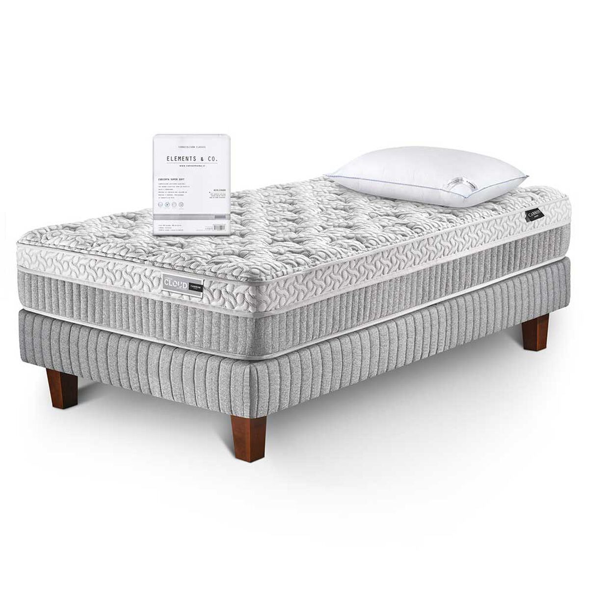 Juegos de Dormitorio Cama Europea Cannon Hybrid Cloud 1,5 Plazas + 1 Almohada