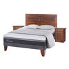 Cama Europea CIC 2 Plazas Ortopedic Advance + Respaldo + 2 Veladores Milan + 2 Almohadas + Plum&oacute;n