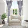 Set Cortinas Doral Black Out Victoria  220 x 140 cm Gris